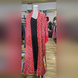 Natori Vibrant Red Floral Robe